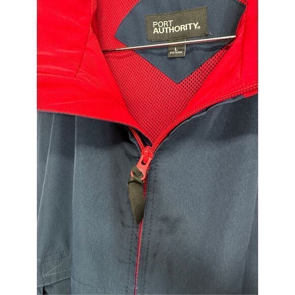 Port Authority Jacket Mens Large Dark Navy Blue/Red Legacy - Picture 7 of 8